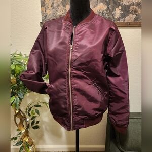 Red bomber jacket
